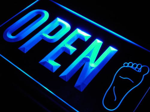 OPEN Massage Foot Shop Display Neon Light Sign